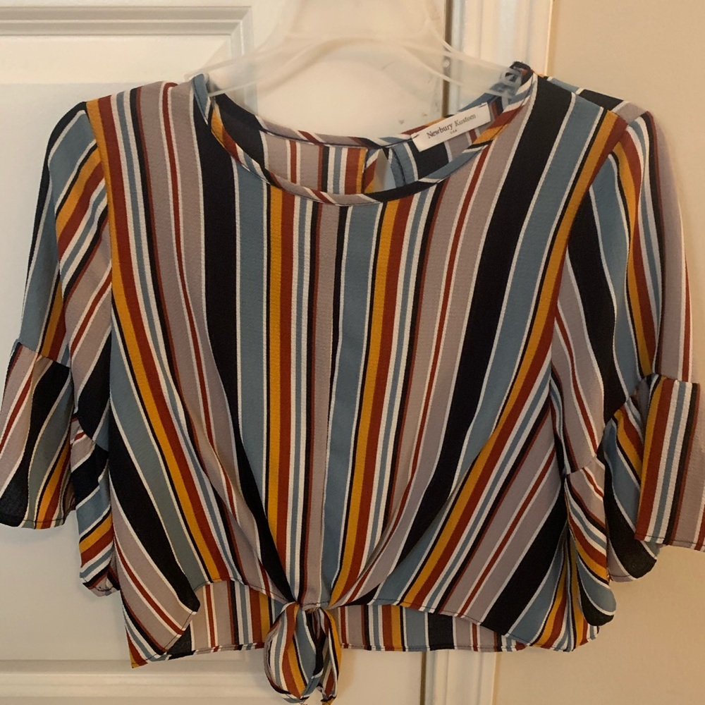 Striped Cropped Blouse